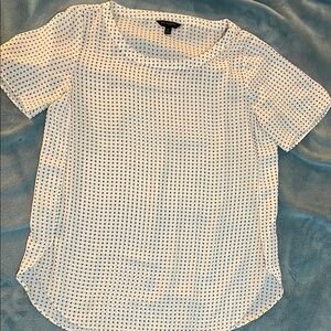 5For$15 Banana Republic White and Blue Short Sleeve Blouse